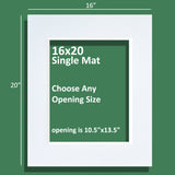White embossed mat board 16x20 textured acid free